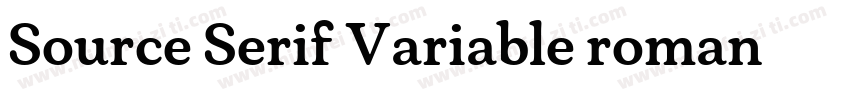 Source Serif Variable roman 字体字体转换